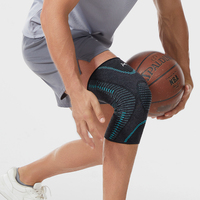 KS-2312 # Soporte Deportivo para Rodilla con Barras de Resorte de Doble Cara, Tiras de Silicona Antideslizantes, Funda de Rodilla Elástica Transpirable de Tejido Elástico