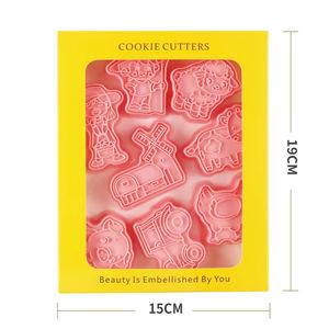 Safran nouveaux <span class=keywords><strong>animaux</strong></span> <span class=keywords><strong>de</strong></span> <span class=keywords><strong>la</strong></span> <span class=keywords><strong>ferme</strong></span> Cookie timbre emporte-pièces ensemble <span class=keywords><strong>de</strong></span> 8 pièces cochon mouton vache poulet Animal emporte-pièce forme Embosser - Product Image 6