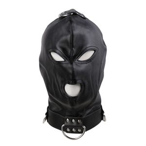 Erotic <strong>Fetish</strong> BDSM Cosplay Hooded <strong>Latex</strong> Mask Open Eyes and Mouth Full Head Covered for Couples - Product Image 1