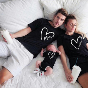 Vente en gros de tenues assorties pour la famille, à la mode, décontractées, d'été, t-<span class=keywords><strong>shirt</strong></span> respirant et solide avec imprimé personnalisé - Product Image 2