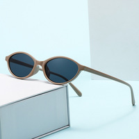 Lunettes de soleil vintage ovales de luxe, logo personnalisé, petite monture pour femmes, protection UV