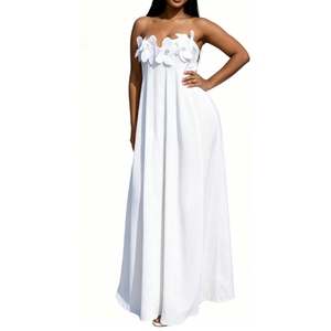 <span class=keywords><strong>Vestido</strong></span> Maxi <span class=keywords><strong>de</strong></span> Lujo con Apliques Florales 3D, Sin Mangas, Elegante, <span class=keywords><strong>de</strong></span> Alta Gama, con Tirantes Finos, Holgado, <span class=keywords><strong>para</strong></span> Eventos Nocturnos, Moda Sehe - Product Image 5