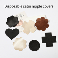 Pasties de mamelon en tissu satiné pour femmes de haute qualité avec patch de couverture de poitrine jetable pour vêtements de fête et accessoires intimes