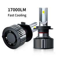 Système d'éclairage automatique 17000lm Mini lampe frontale LED 12V ampoules de phares de voiture 9004 9005 9006 H1 H3 H11 H7 H4