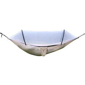 Wholesale Packable Lightweight Sleeping Bag Hammock Portable 210T Nylon Automatic Quick-Open Camping Outdoor Hammock
