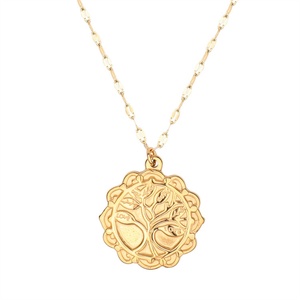สร้อยคอจี้พระอาทิตย์พระจันทร์สแตนเลสสตีลชุบทอง 18k แบบปรับแต่งได้ - Product Image 2
