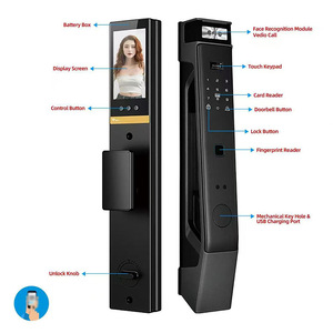 <b>Smart</b> Door <b>Lock</b> With Face Recognition Fingerprint Password Card Steel Door Stainless Steel Wi-Fi Cloud Storage - Product Image 1