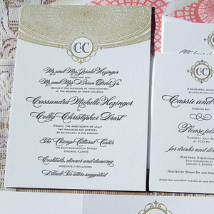 Suite di Inviti Nuziali di Lusso in Tipografia Tipografica, Invito Elegante su <span class=keywords><strong>Carta</strong></span> di Cotone per Matrimonio Classico Semplice, Fidanzamento, Voti, Banchetto - Product Image 5