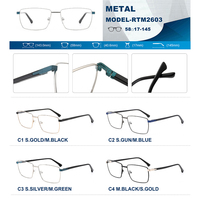 Montures de lunettes classiques unisexes carrées transparentes en métal à monture intégrale avec logo personnalisé pour lunettes de lecture - Livraison rapide en gros