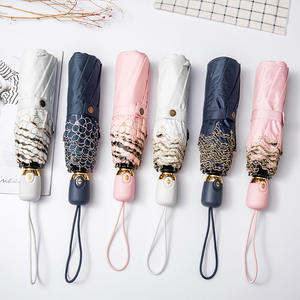 Paraguas Plegable Automático de Tres Pliegues con Varillas de Aluminio, Protección Solar y Contra la Lluvia UPF50 Plus, Paraguas de Viaje para Regalo - Product Image 1