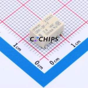 G6K-2F-Y-TR DC24 Signal Relay SMD,6.5x10mm Relay 24V 2 Changeover: 2C (DPDT-Changeover)::: 60V-DC/125V-AC Silver + Gold Plated - Product Image 1