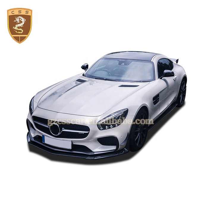 For Mercedes Benz AMG GT Body Kit RZ Style Carbon Fiber Front Lip Front ...