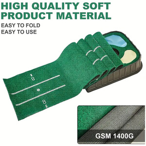 Tapis d'entraînement de golf de 10 pieds, gazon artificiel d'intérieur avec lignes d'alignement pour l'entraînement et la pratique - Product Image 3