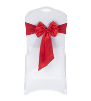 Housses de chaise de mariage universelles en satin spandex blanc ajustées à vendre