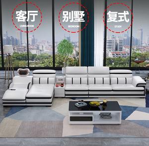 Nuevo Sofá Cama de Masaje Inteligente en Forma de L de Piel para Sala de Estar Muebles Modernos - Product Image 2