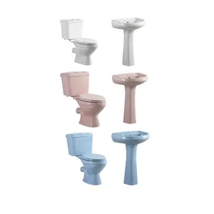 Medyag Cheapest Bathroom Pedestal Basin Bathroom Sanitaryware Pedestal Basin Colorful Toilets Sets