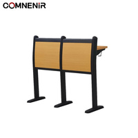 Mobilier scolaire moderne Bureau et chaise pliés pour étudiants avec accoudoir en métal pour salle de classe et de conférence