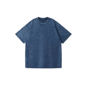 เสื้อยืดโอเวอร์ไซส์ทรงวินเทจผ้าคอตตอน 100% ซักย้อมสีแบบแอซิดสโตน รุ่นใหม่ปี 2026  รับสกรีนโลโก้ คุณภาพสูง เสื้อเปล่าสไตล์สตรีทแวร์ - Product Image 1