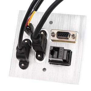 อะแดปเตอร์สายเคเบิล VGA แบบติดผนัง 86-Type พร้อมช่องเสียบ <span class=keywords><strong>Cat6</strong></span> RJ45 USB HD Audio พร้อมซ็อกเก็ตอะลูมิเนียม ผลิตจากอะลูมิเนียมที่ทนทาน - Product Image 6