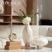 Flolenco vas bunga kaca buatan tangan dekorasi rumah vas meja dekorasi mewah Nordik vas kaca dekoratif pernikahan