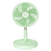 Ventilateur pliable en plastique de 10 pouces, angle de tête réglable, 5 vitesses, rangement facile, réglage de la durée d'utilisation, multi-operations, pour l'extérieur