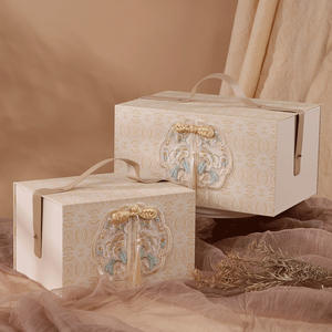 紙製ハンドル付き手作りキャンディ＆シュガーギフト包装箱 食品、クッキー、お菓子、ビジネス、ホリデーパーティーデコレーション用（<span class=keywords><strong>2</strong></span>サイズ） - Product Image 2