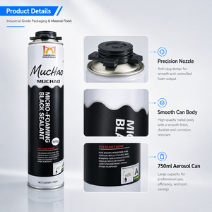 Scellant en mousse PU noire haute densité A14 750 ml résistant à la condensation pour l'étanchéité des fenêtres résidentielles et l'usinage en usine - Product Image 5
