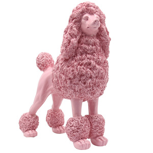 Decorazione Personalizzata per Cani Ornamento da Scrivania per Interni Statuetta 3D di Piccolo Cane in Resina Statua di Barboncino <span class=keywords><strong>Rosa</strong></span> per Arredamento Casa - Product Image 2