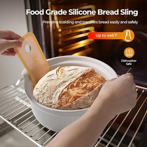 Set Mini Cestello per Lievitazione Pane, Raschietto per Impasto, Coperchio in Silicone, Strumento per Panificazione Sourdough, Pennello, Contenitore per Alimenti Secchi, Utensili da Forno e <span class=keywords><strong>Pasticceria</strong></span> - Product Image 3
