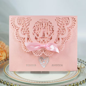 การ์ดเชิญงานแต่งงานรูปนกเลิฟเบิร์ดแบบตัดเลเซอร์ และการ์ดเชิญวันเกิดแบบตัดเลเซอร์ตามสั่ง - Product Image 3