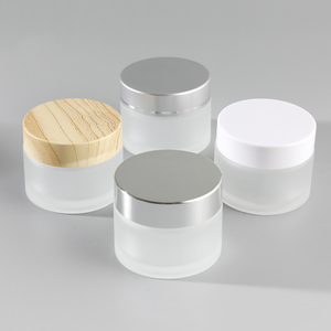 Échantillon gratuit de contenants <span class=keywords><strong>en</strong></span> <span class=keywords><strong>verre</strong></span> transparent mat avec couvercle blanc, 5g 10g 20g 30g 50g, petits flacons cosmétiques pour soins de la peau, pots à crème - Product Image 4