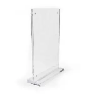 Simple design acrylic table sign display, stand menu holder