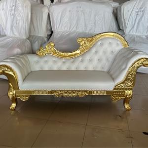 Vente en gros de meubles commerciaux en or blanc sacré pour hôtel, événements chaise longue de luxe pour mariage, trône royal, canapé du roi - Product Image 5