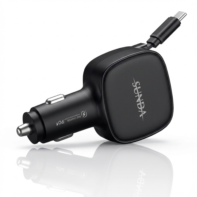 SUNDA  Retractable Car Charger 84W 1A2C PD CAR CHARGER Cargador Para Carro Fast Charging USB C Car Charger for Mobile Phones
