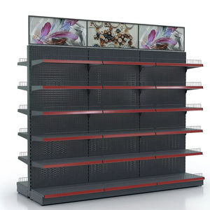 Étagères de magasin, étagères de supermarché, grandes étagères de supermarché, étagères de rangement avec publicité sur le dessus - Product Image 1