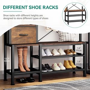 <span class=keywords><strong>Perchero</strong></span> de <span class=keywords><strong>entrada</strong></span> <span class=keywords><strong>para</strong></span> el hogar con banco <span class=keywords><strong>para</strong></span> cambiar zapatos, <span class=keywords><strong>perchero</strong></span> <span class=keywords><strong>para</strong></span> cajón de hierro, sala de estar adecuado <span class=keywords><strong>para</strong></span>, apartamento, hostal - Product Image 6