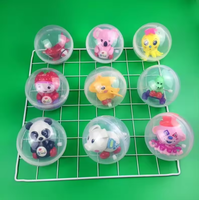 Jouets transparents en forme d'œuf torsadé, capsules pour distributeurs automatiques, jouets en forme de boule ronde, poupées remplies