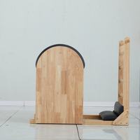 Baril d'échelle de Pilates en chêne réglable et portable – Équipement de gym à domicile multifonctionnel, écologique et durable pour l'entraînement corporel