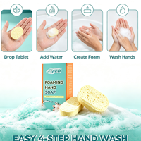 Tablettes de savon moussant pour les mains, nettoyant quotidien non irritant aux ingrédients minéraux naturels