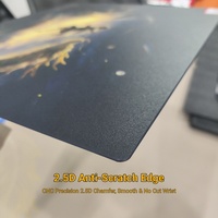 Tapis de souris de jeu professionnel en verre trempé à surface micro-gravée, imprimé sur mesure en usine, étanche, pour joueurs d'e-sport
