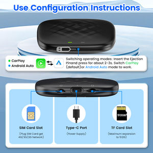 Carlink TBOX S MINI 4G+64GB Mémoire vive Android 13 Car Play Dongle Ai <span class=keywords><strong>Box</strong></span> Vidéo pour voiture GPS Écran multimédia Carplay - Product Image 6