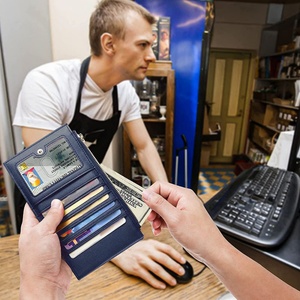 2022 Top Trending Products Designer for Apple Air Tag <b>RFID</b> Card Holder Credit Card Zipper Closure Genuine Leather Slim <b>Wallet</b> - Product Image 6