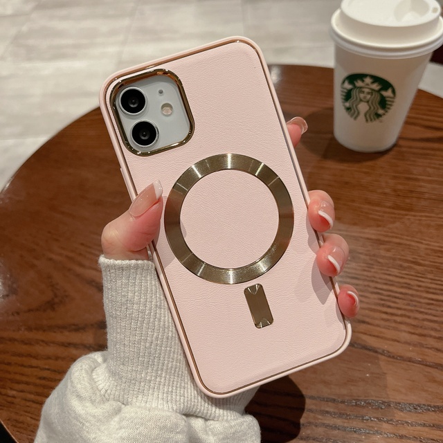 Weview Luxury Magnetic Leather Phone Cases for iPhone 12 13 14 Pro Max Durable Liquid Silicon Mobile Phone Cases