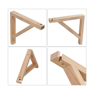 Paquete de <span class=keywords><strong>2</strong></span> soportes de estante de madera triangular de 10 pulgadas soporte de estantes flotantes de montaje en pared - Product Image 4