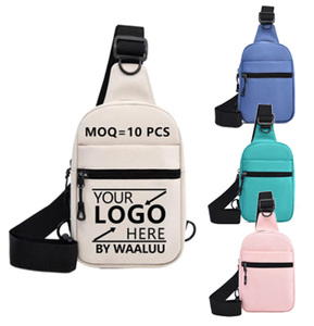 Bolso Bandolera de Nylon Personalizado con Logotipo, Estilo Vintage, para Verano, Bolso de Hombro Casual Cuadrado Unisex, Bolso Deportivo con Botones - Product Image 1