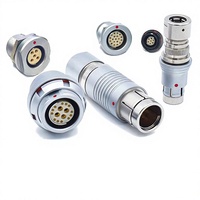 Conectores EX-PRO IP68 Impermeables de 4 Pines Macho/Hembra Tipo F, Compatibles con F-Typ S102A de 2-9 Pines, Carcasa de Latón Cromado -45C