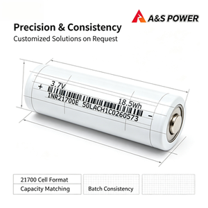 แบตเตอรี่ลิเธียมไอออน 21700 3.7V 5000mAh 18.5Wh แบบชาร์จได้ รูปทรงกระบอก สำหรับเครื่องมือไฟฟ้าและโดรน - Product Image 5