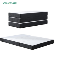 Matelas pliable tout-en-un de 2 pouces d'épaisseur, fermeté moyenne, doux et résistant à l'humidité, en POE, non toxique, certifié OEKO-TEX, hypoallergénique, en tissu maillé pour chambre à coucher