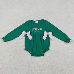 Spring Children Girl 2Pcs Outfit Long Sleeve <strong>St</strong> <strong>Patrick</strong> Embroidery Set Bubble Romper Toddler <strong>Clothes</strong> for <strong>St</strong> <strong>Patrick's</strong> <strong>Day</strong> - Product Image 3