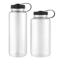 Bouteille de sport en plastique Tritan en gros, personnalisable avec logo, pour cyclisme, activités de plein air et salle de sport, avec poignée et échelle de mesure